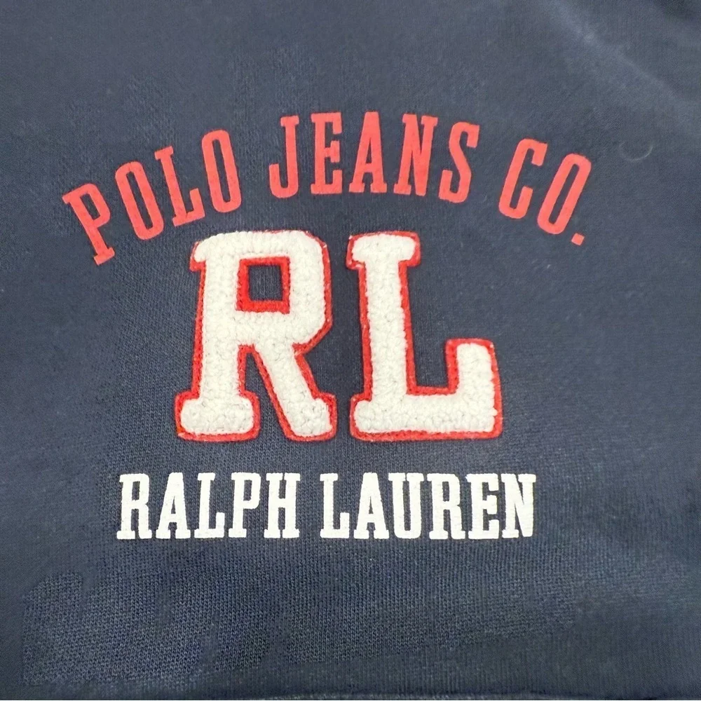 Ralph Lauren Boys 2 PCS SET Rowing Club Henley Shirt & Navy Pullover Hoodie Sz 6